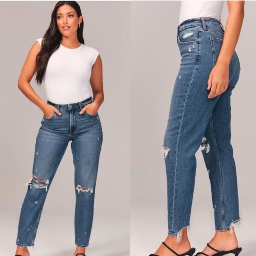 Abercrombie & Fitch Distressed Mom Jean